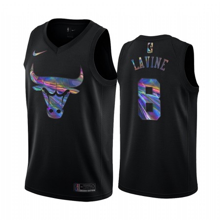 Chicago Bulls Zach LaVine 8 Iridescent HWC Collection Miesten Pelipaidat Swingman